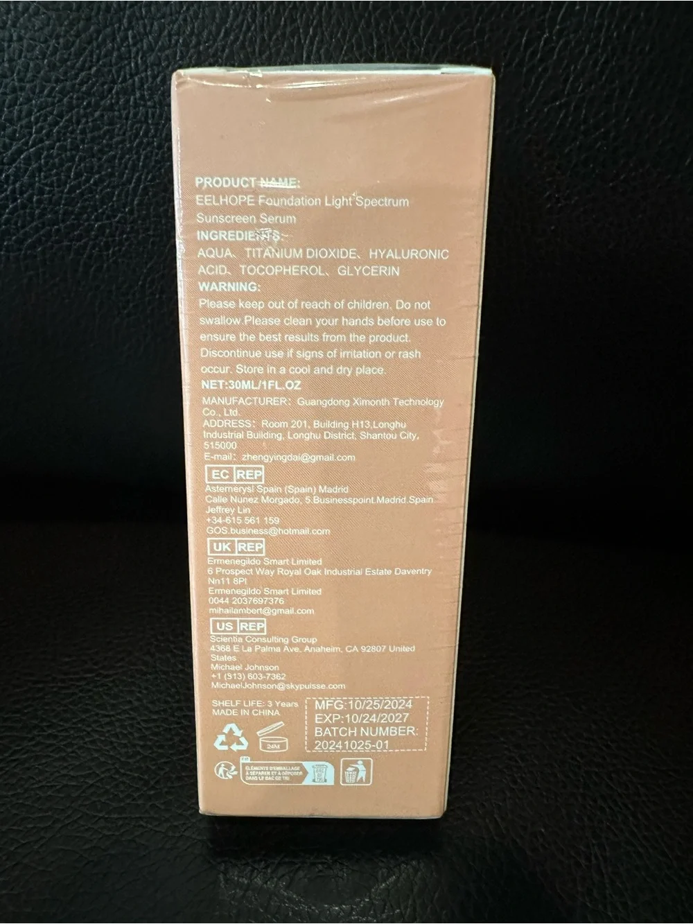 Foundation Light Spectrum SPF 50 color, adapting technology new not opened